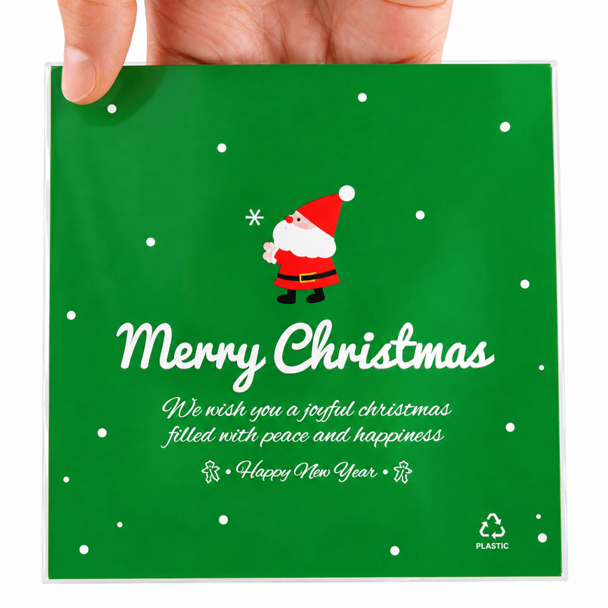 Bolsa Celofán Navidad N°4 10x10 con Adhesivo - 100 Unidades4