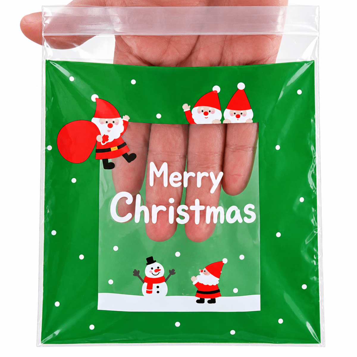 Bolsa Celofán Navidad N°4 10x10 con Adhesivo - 100 Unidades3