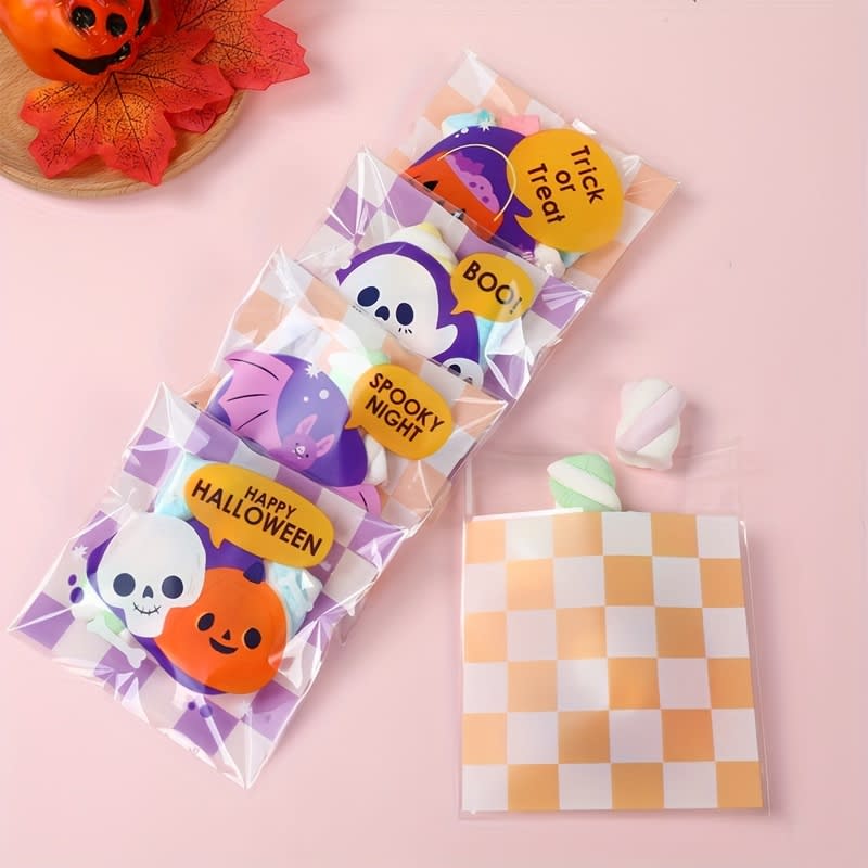 Bolsa Celofán Halloween N°1 10x10 con Adhesivo 100 Unidades2