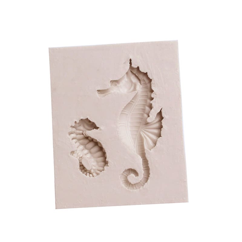 Molde Fondant Caballito de Mar Silicona1