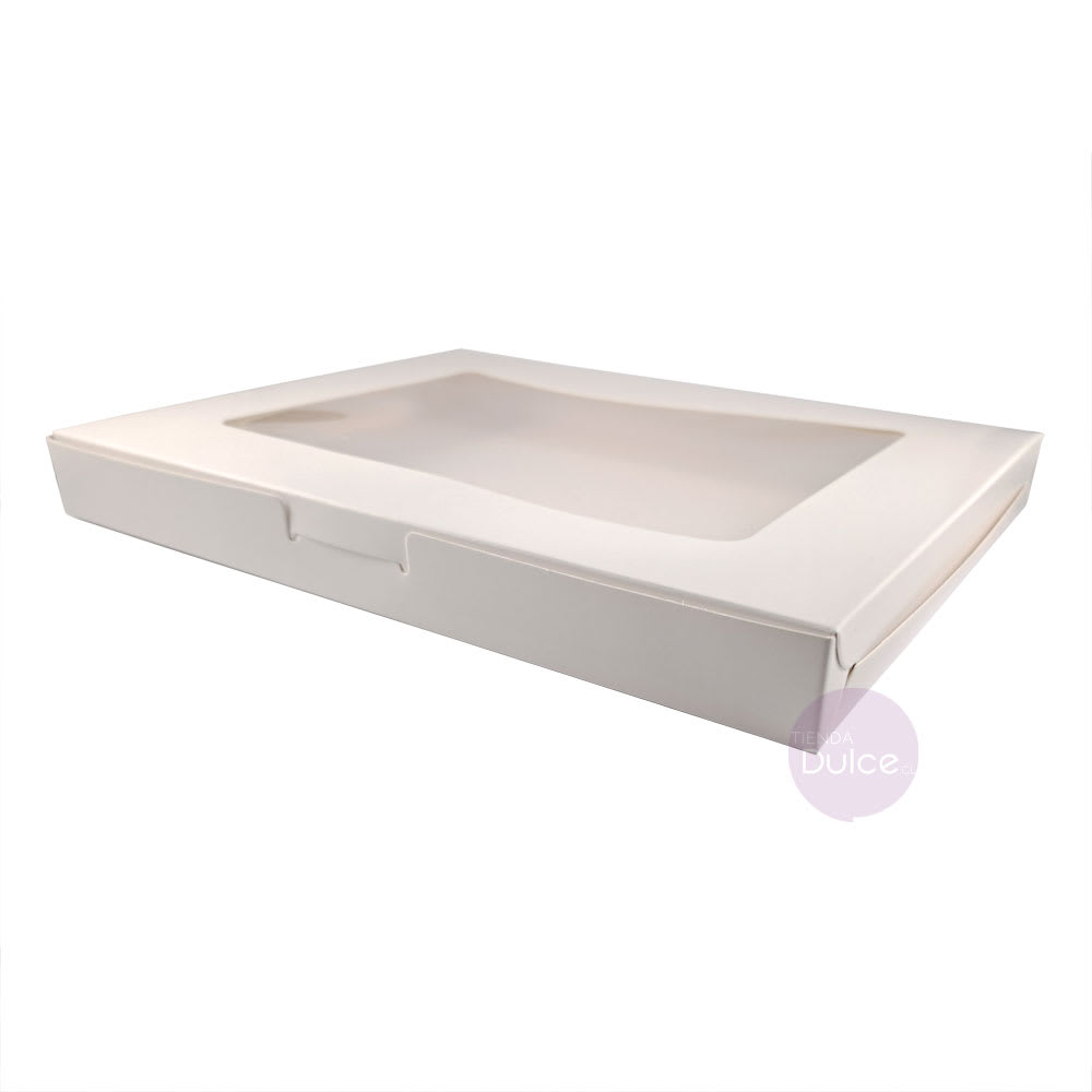 Caja Cartulina para 12 Alfajores 25x20x2.5 cm. Blanca1