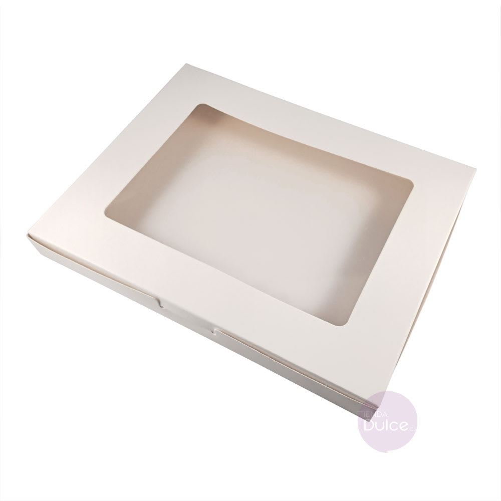 Caja Cartulina para 12 Alfajores 25x20x2.5 cm. Blanca2