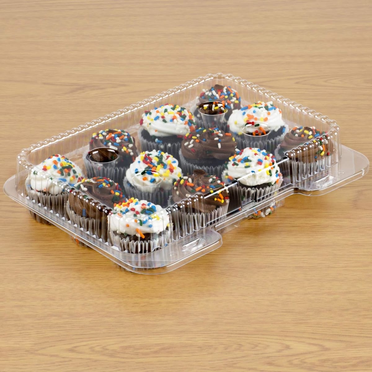 Caja Plástica 12x Minicupcakes Transparente1