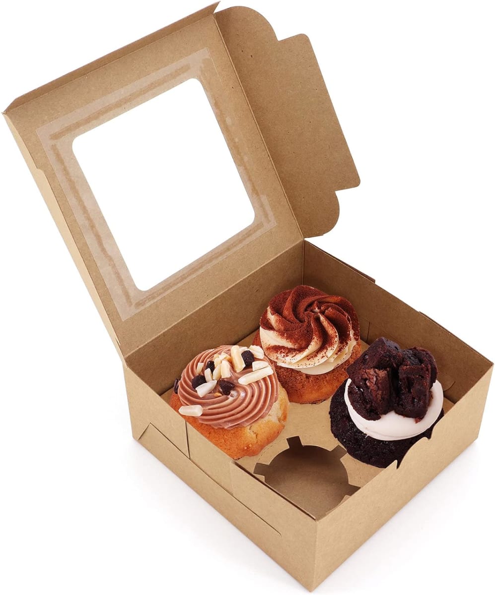 Caja para 4 Cupcakes Kraft2