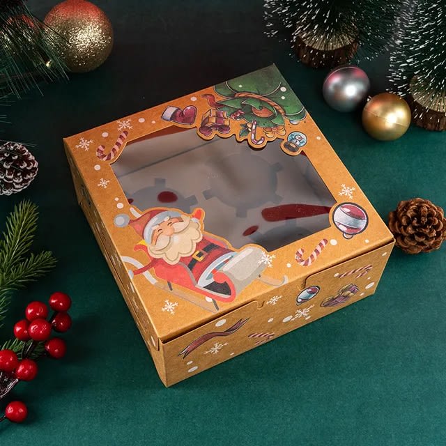 Set Cajas Navidad 4 Cupcakes Kraft 4 Unidades2