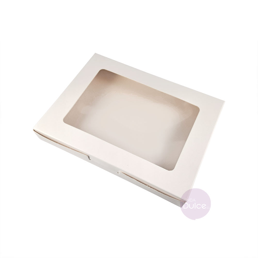 Caja Cartulina para 6 Alfajores 20x15x2.5 cm. Blanca2