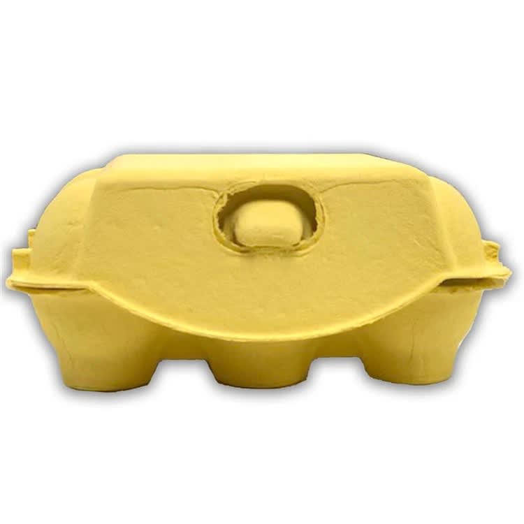Caja para 6 Huevos Cartón Amarillo Pastel 6 Unidades 0