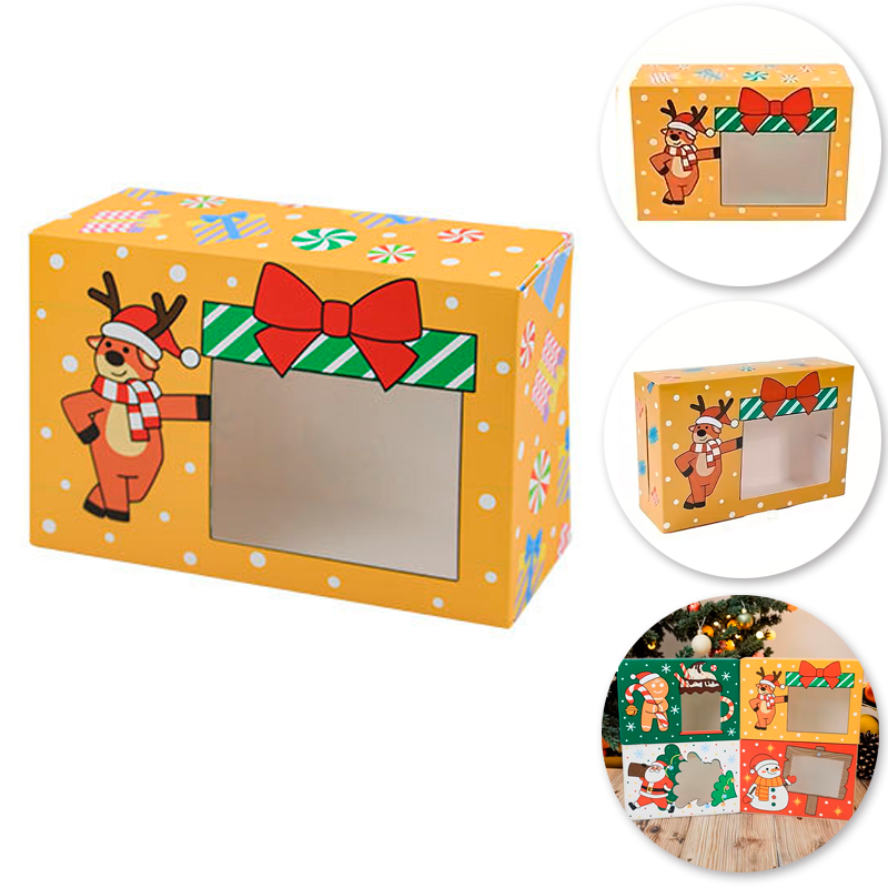 Set Cajas Navidad N°7 Reno Amarillo 4 Unidades 0