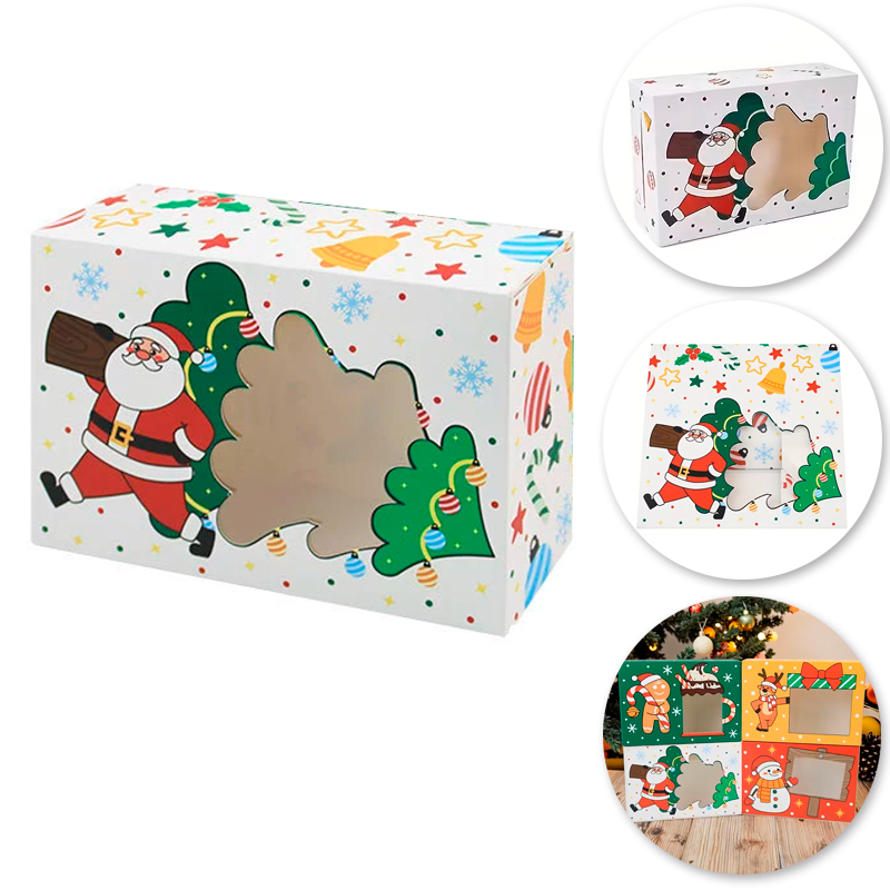 Set Cajas Navidad N°8 Santa Blanco 4 Unidades 0