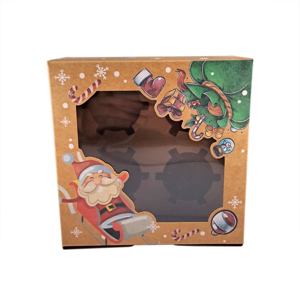 Set Cajas Navidad 4 Cupcakes Kraft 4 Unidades1