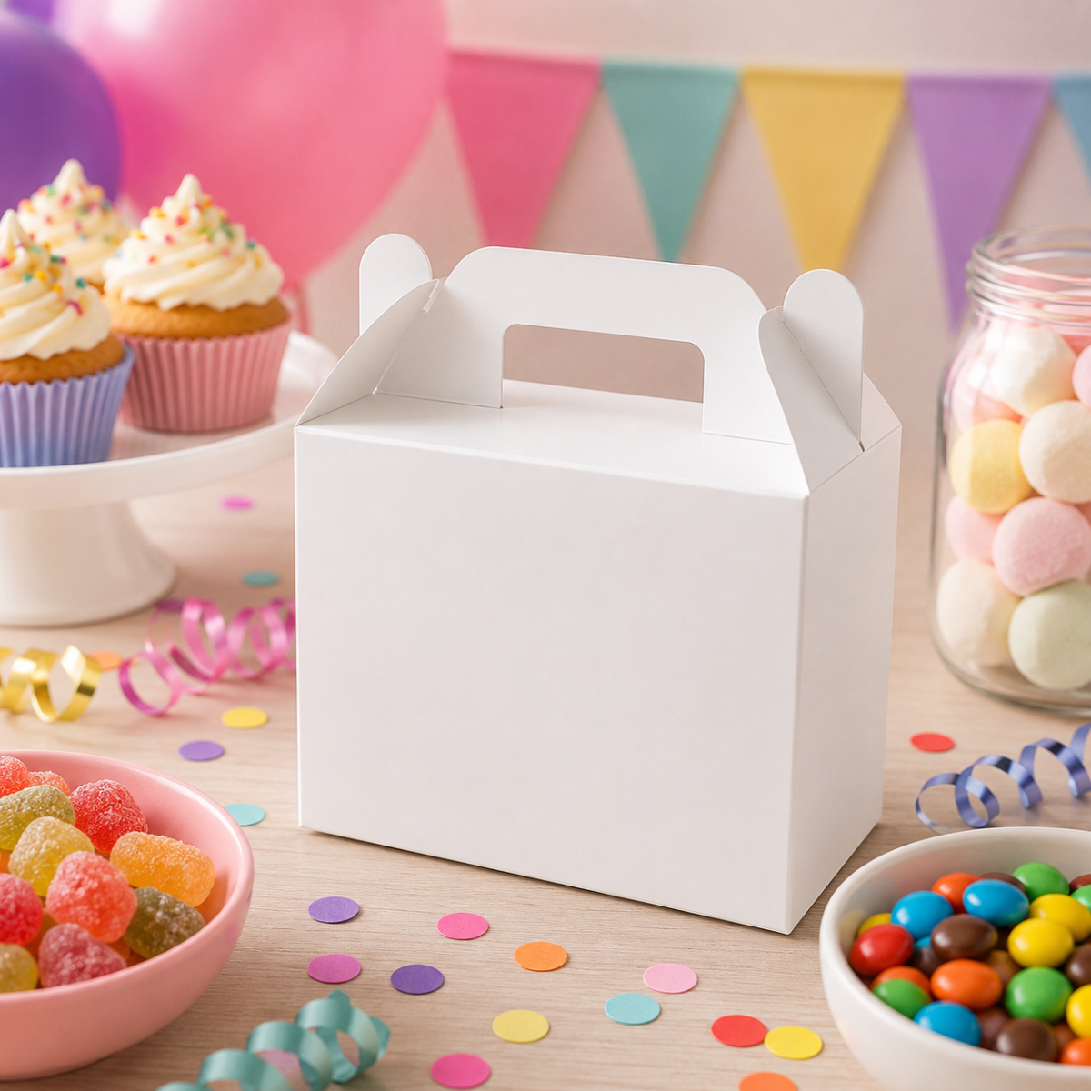 Set Cajas Cartulina con Manilla 14x6x11 cm. 6 Unidades Colores5