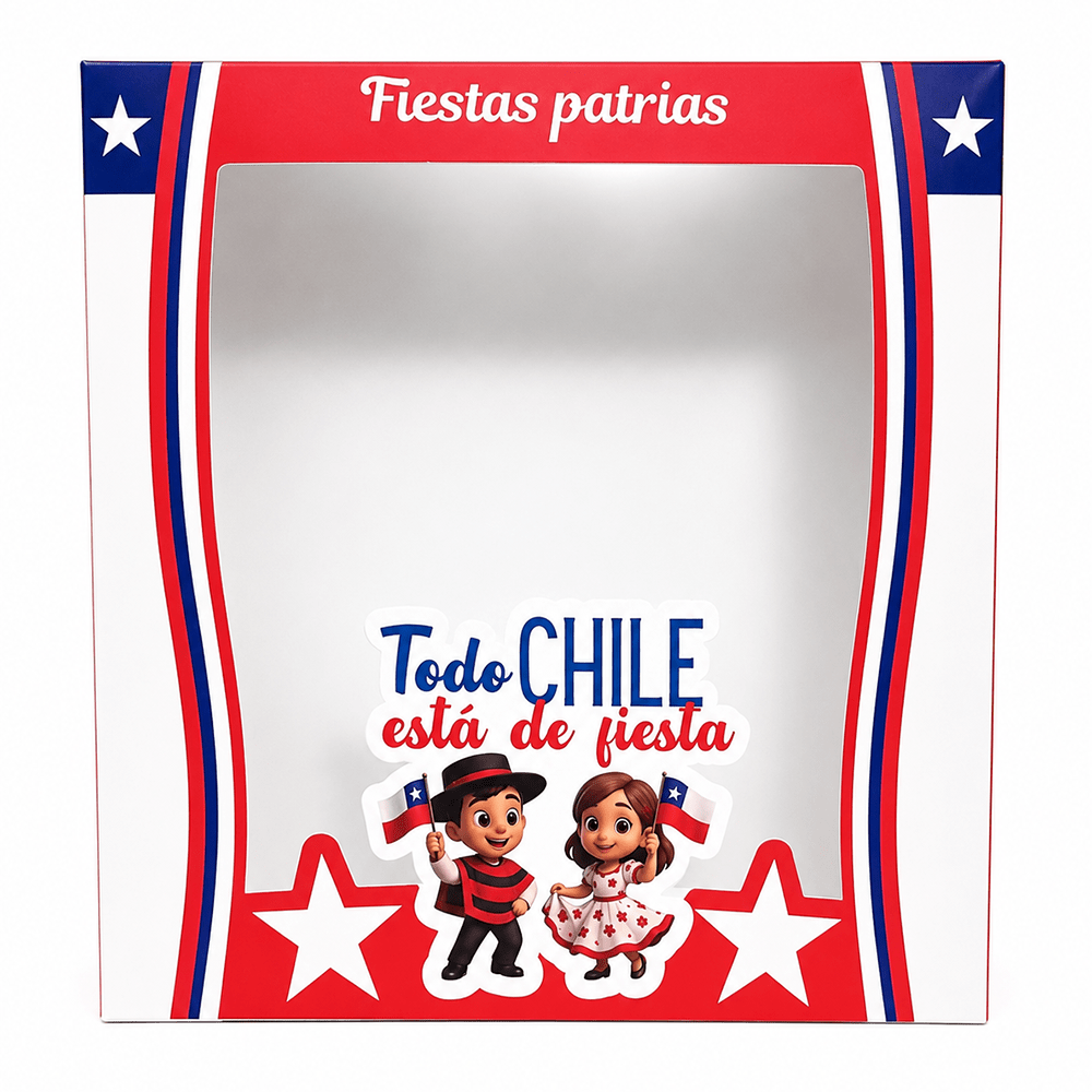 Caja Fiestas Patrias N°1 - 23x23x9 cm. Cartulina2