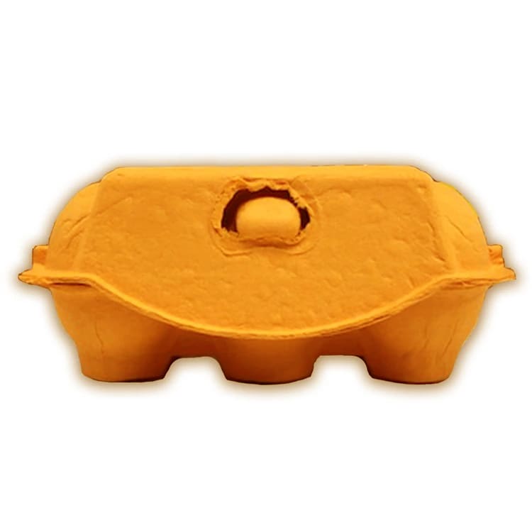 Caja para 6 Huevos Cartón Naranjo 6 Unidades3