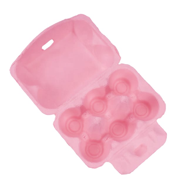 Caja para 6 Huevos Cartón Rosada 6 Unidades3