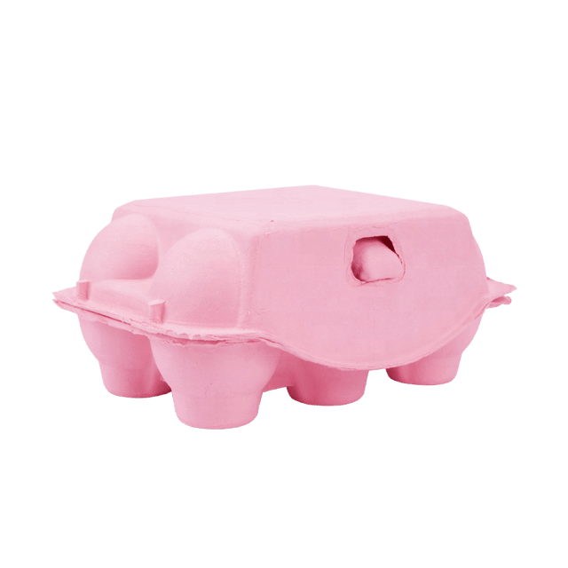 Caja para 6 Huevos Cartón Rosada 6 Unidades5