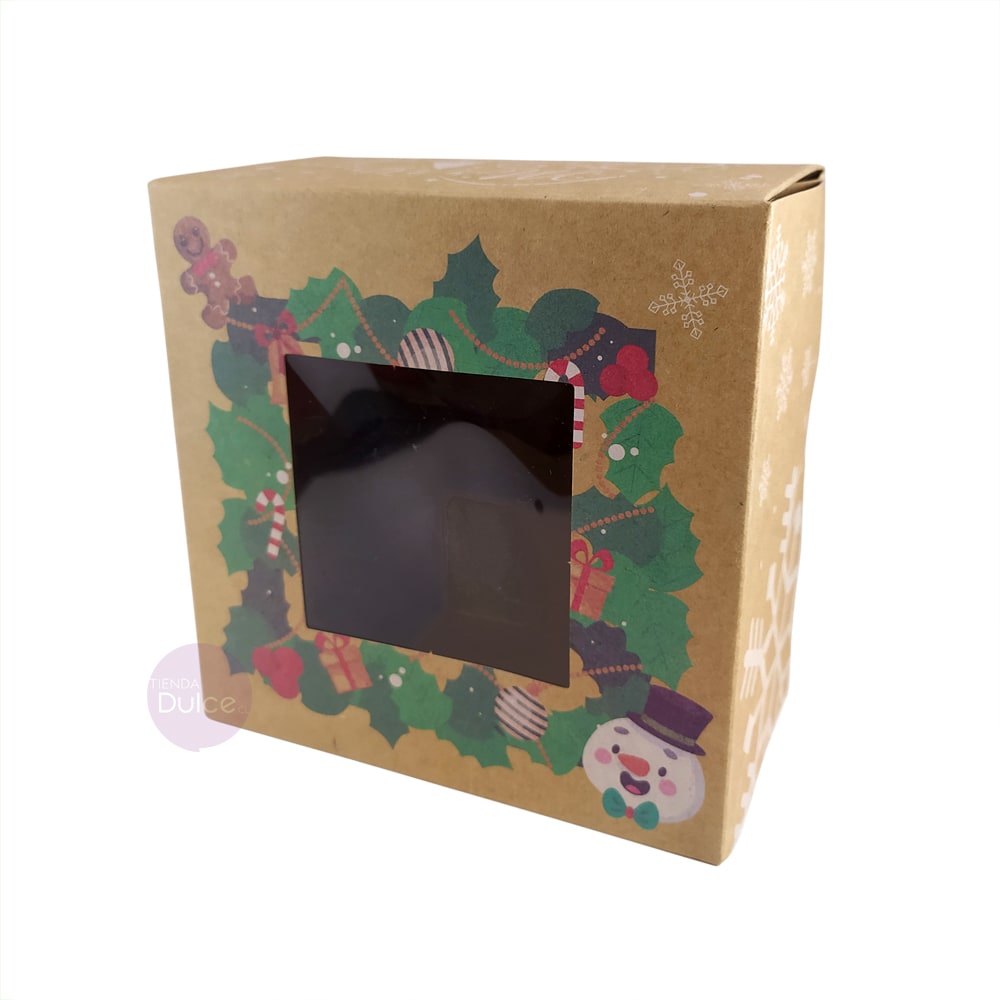 Set Cajas Navidad Kraft Cuadrada 4 Unidades1