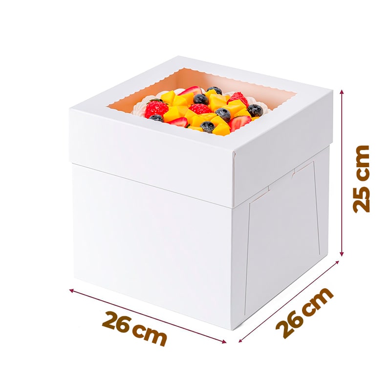 Caja Torta Cartulina con Visor 26x26x25 cm.5