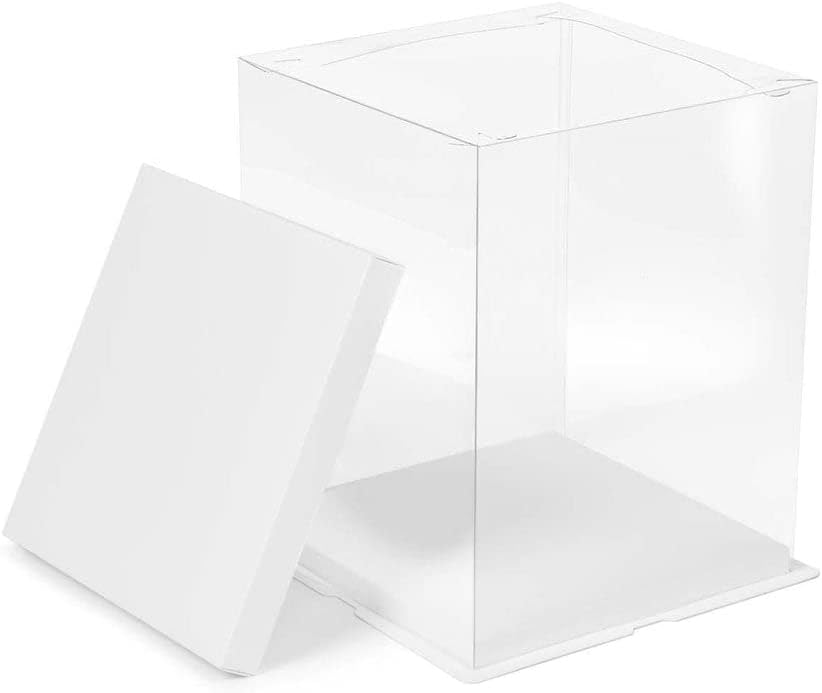 Caja Torta Transparente 21.5 x 21.5 x 23 cm.2