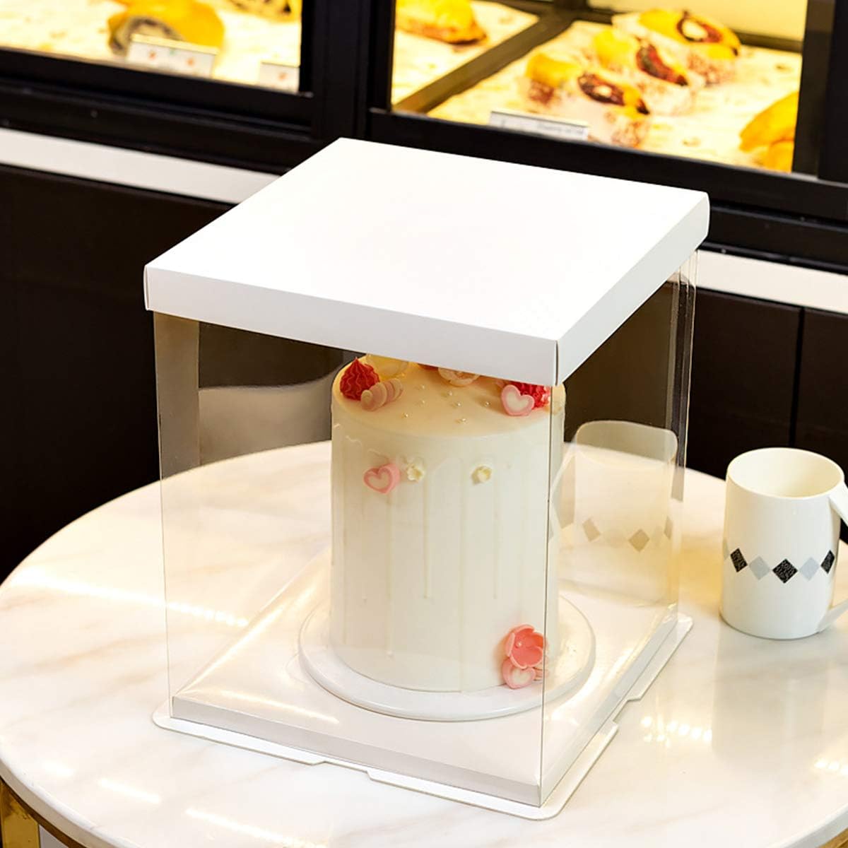 Caja Torta Transparente 29.5 x 29.5 x 31.5 cm.5