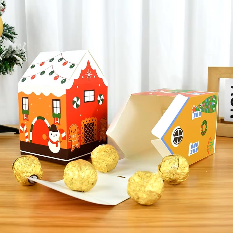 Set Cajas Casa Navidad N°8 14x8,5x8,5 cm. 4 Unidades3
