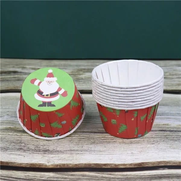 Capsulas Plegadas Cupcake Navidad N°2 50 Unidades 0
