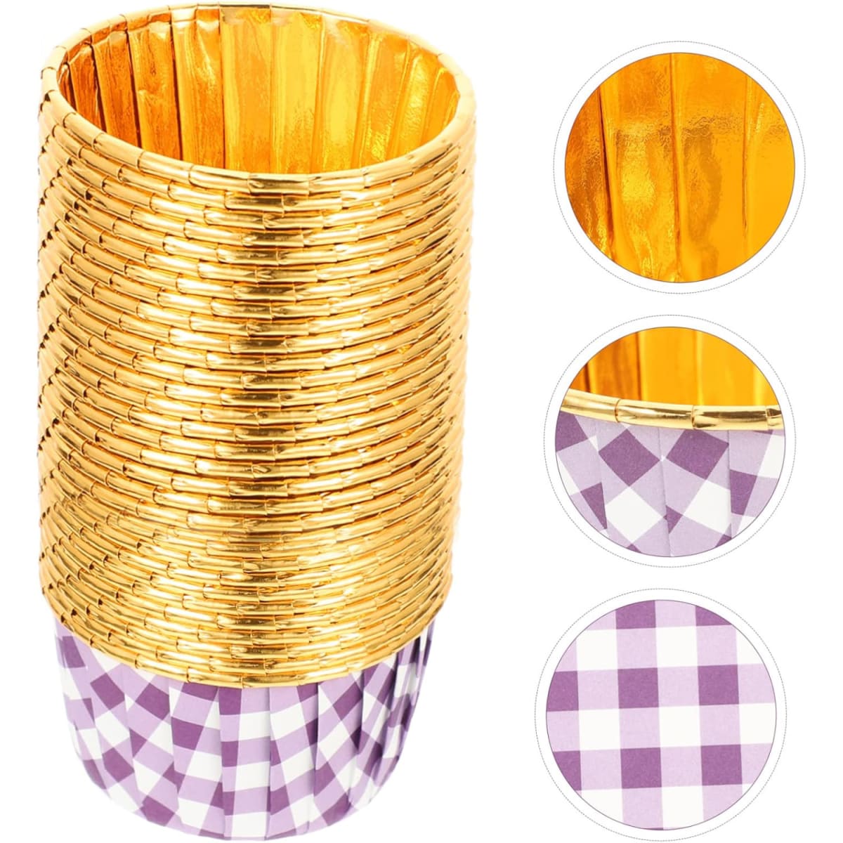 Capsulas Plegadas Cupcake Cuadrille Morado 20 Unidades 0