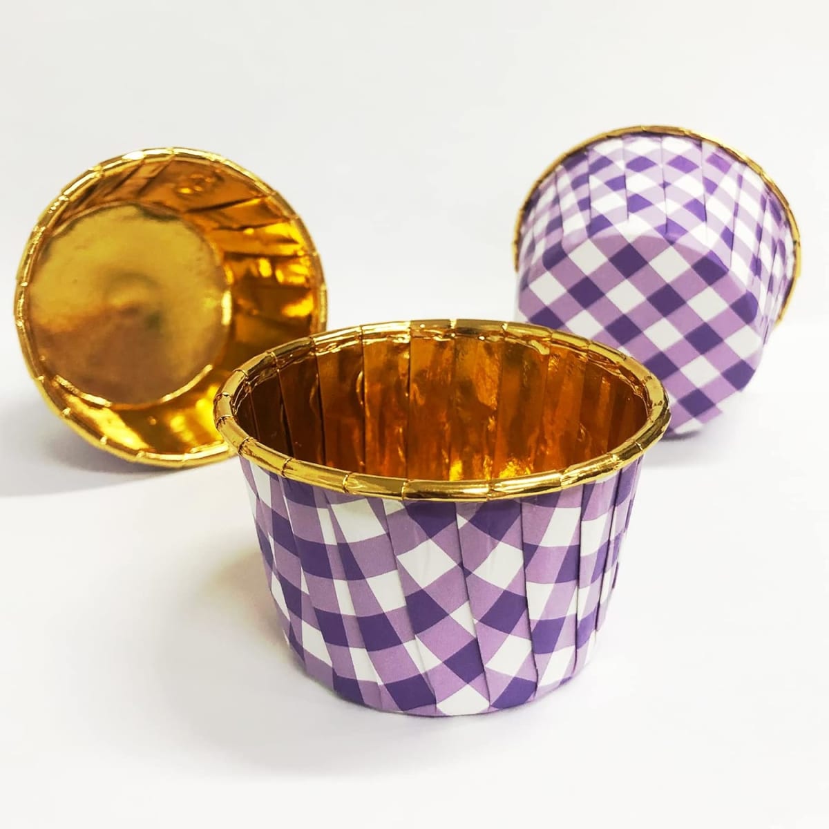 Capsulas Plegadas Cupcake Cuadrille Morado 20 Unidades3
