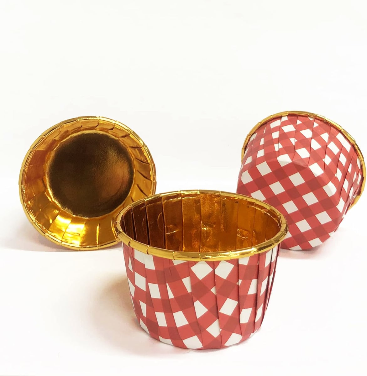 Capsulas Plegadas Cupcake Cuadrille Rojo 20 Unidades3