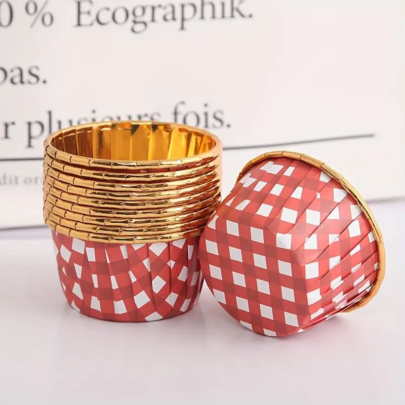 Capsulas Plegadas Cupcake Cuadrille Rojo 20 Unidades4
