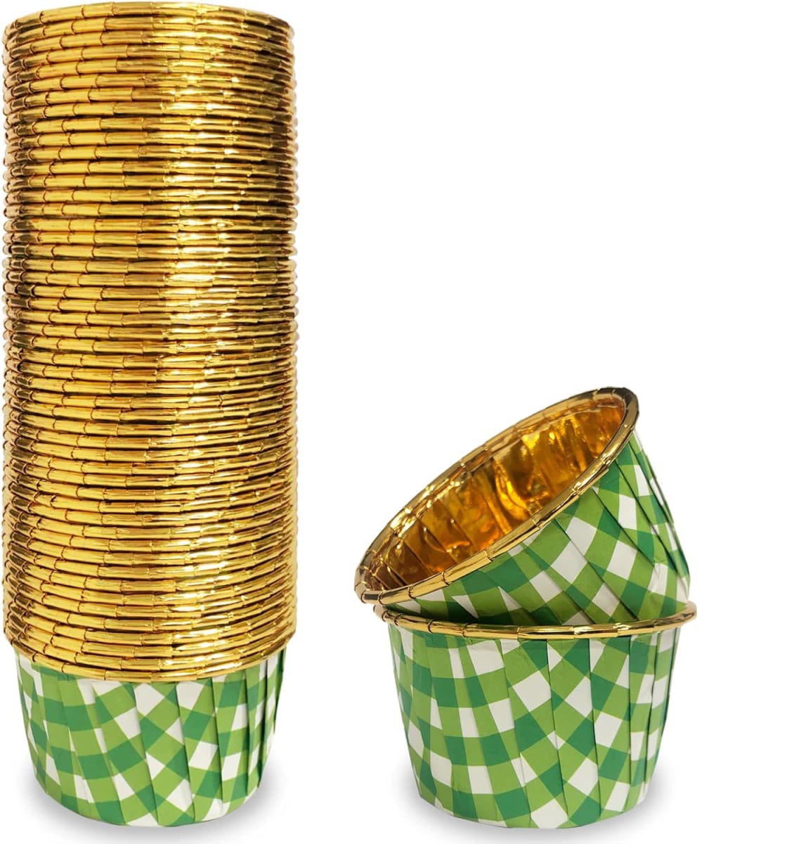 Capsulas Plegadas Cupcake Cuadrille Verde 20 Unidades3