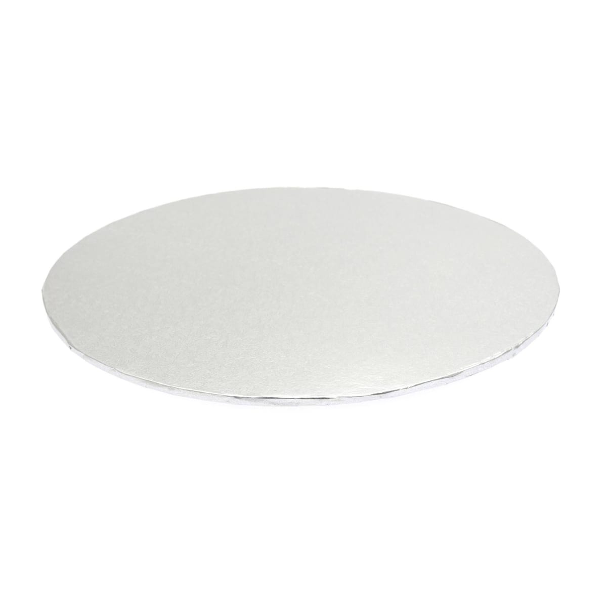 Bandeja Cartón Borde Tapado Plateada Redonda 25 cm.3