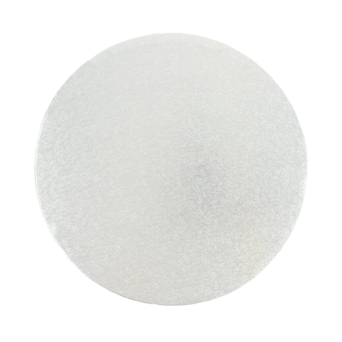 Bandeja Cartón Borde Tapado Plateada Redonda 25 cm.4