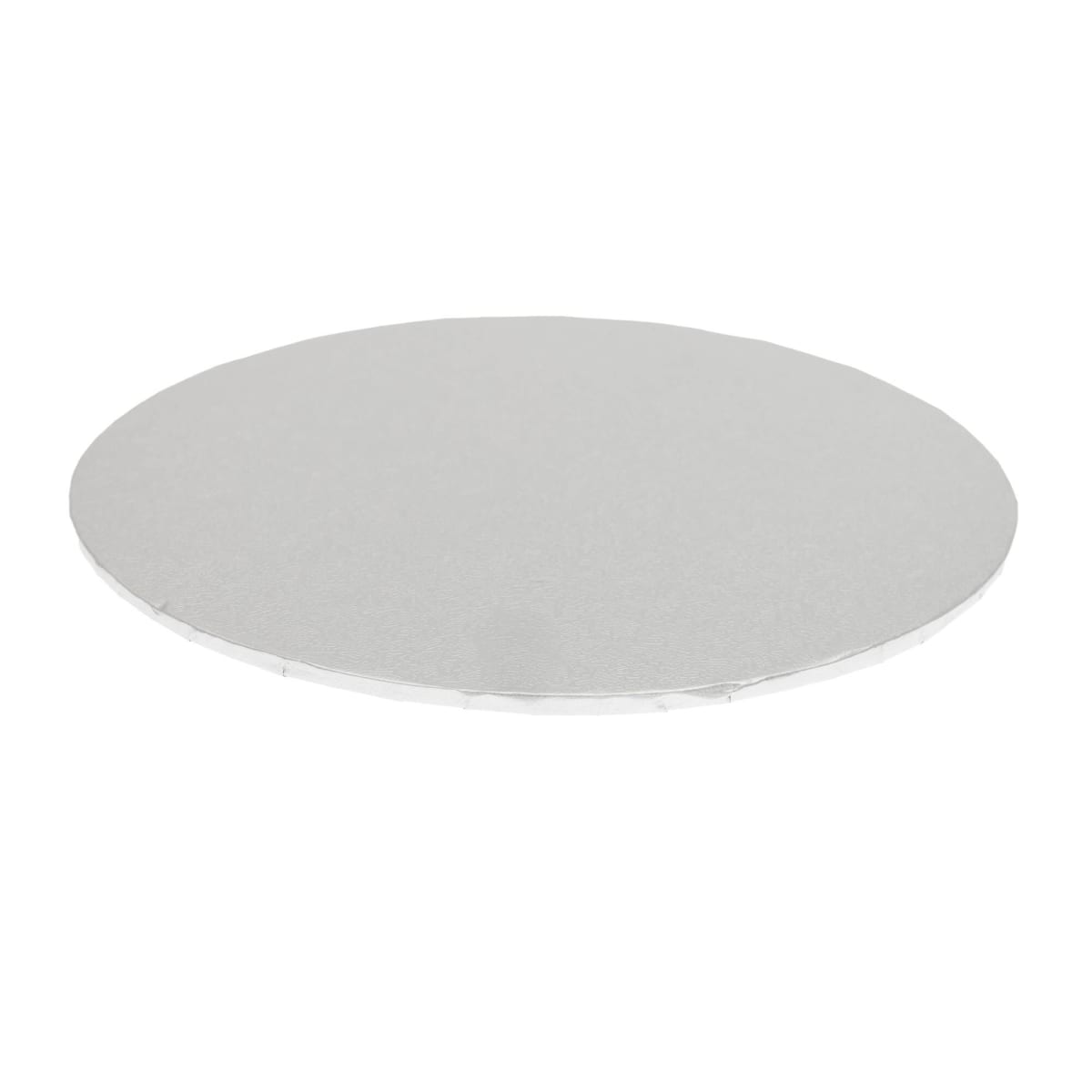 Bandeja Cartón Borde Tapado Plateada Redonda 30 cm.4