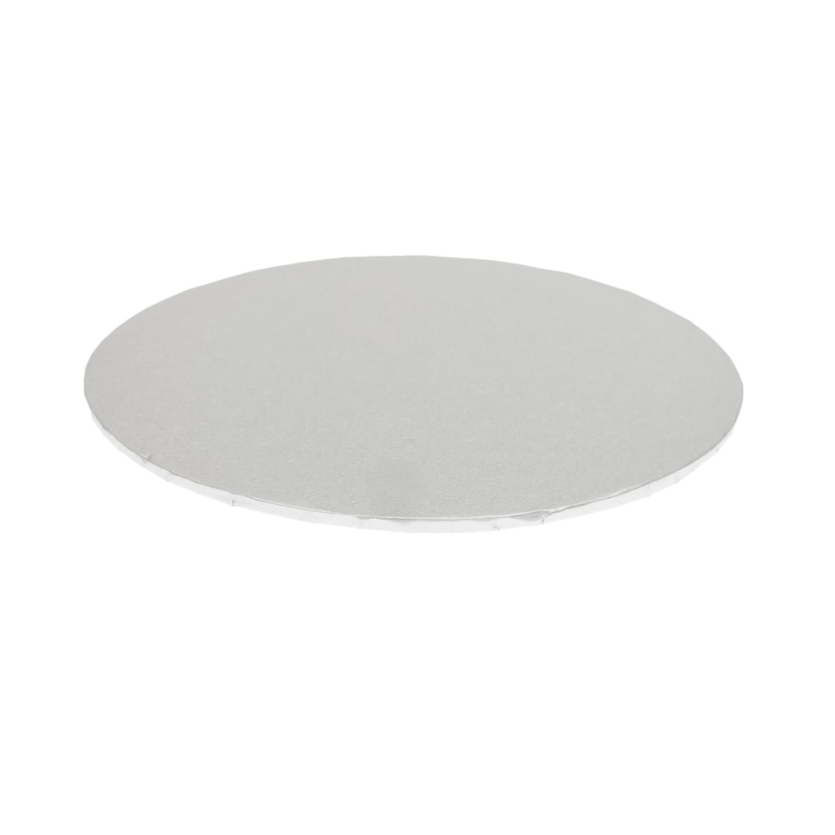 Bandeja Cartón Borde Tapado Plateada Redonda 20 cm.4