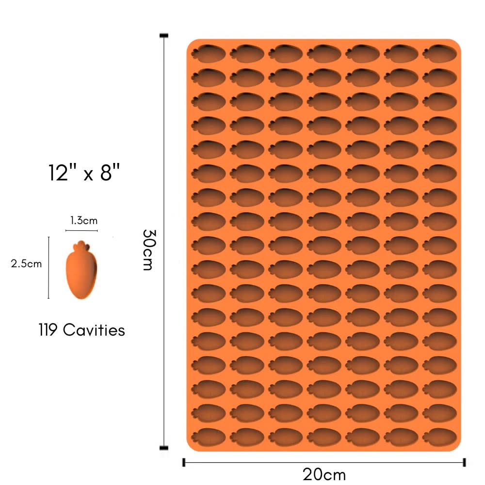 Molde Chocolate Silicona Zanahorias 119 Cavidades3