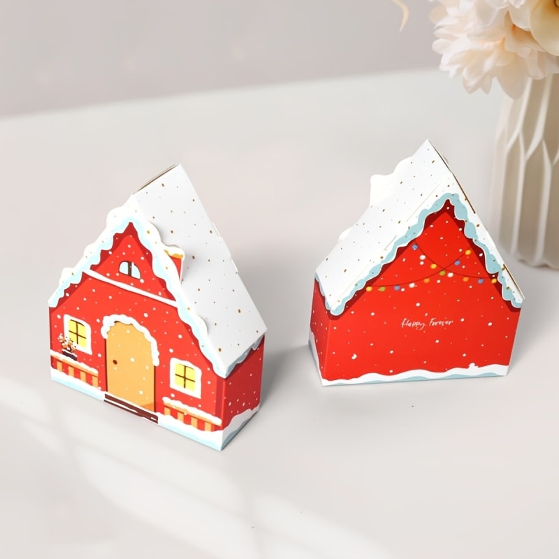 Set Cajas Casa Navidad N°10 14,5x12x4,5 cm. 4 Unidades4