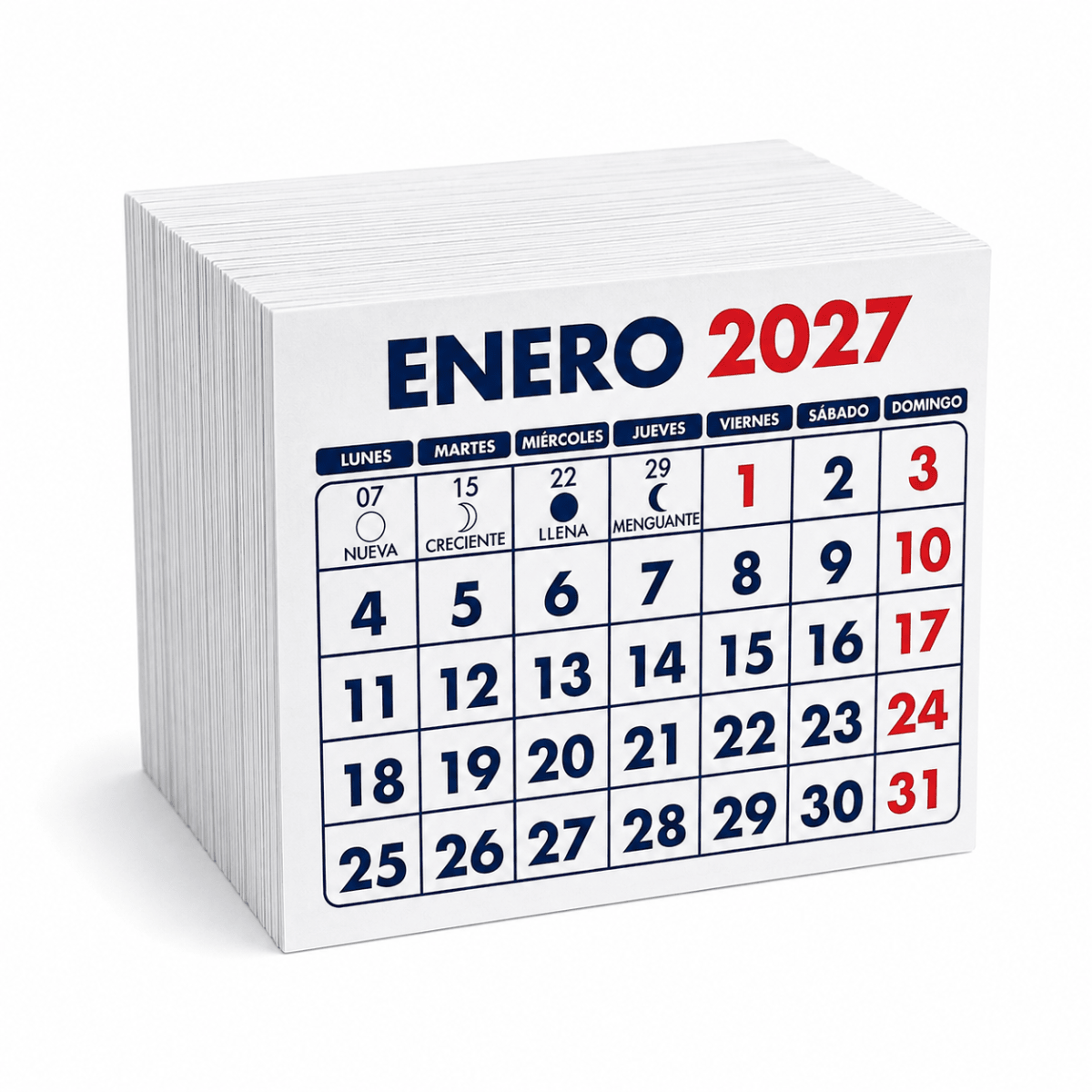 Pack Mini Calendarios 2027 7x5 Cm. 100 Unidades Calendario Para Personalizar5