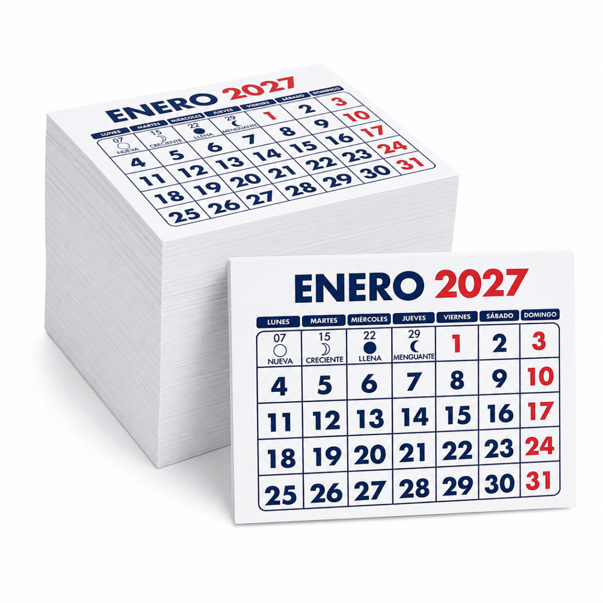 Pack Mini Calendarios 2027 7x5 Cm. 100 Unidades Calendario Para Personalizar1