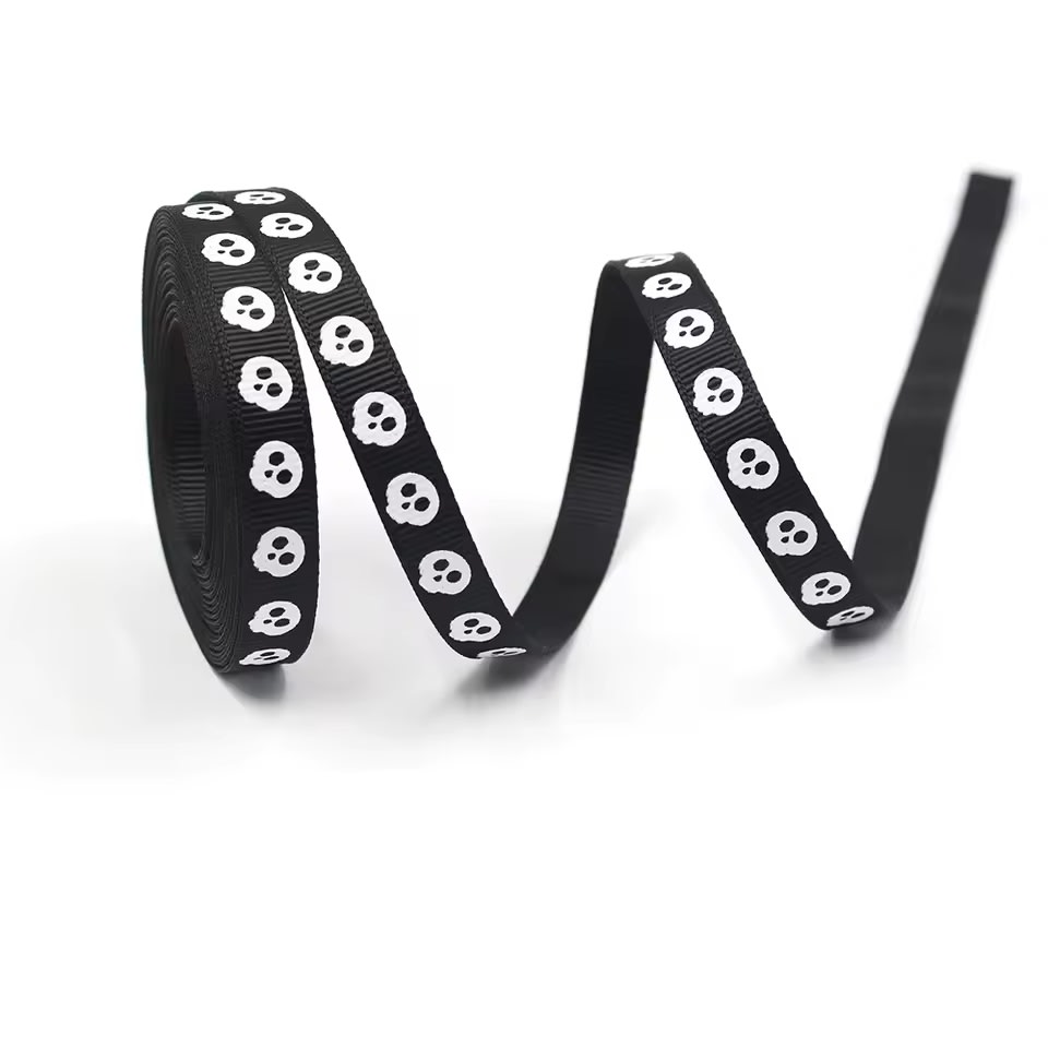 Cinta de Tela para Lazo Calaveras 5 Metros 0