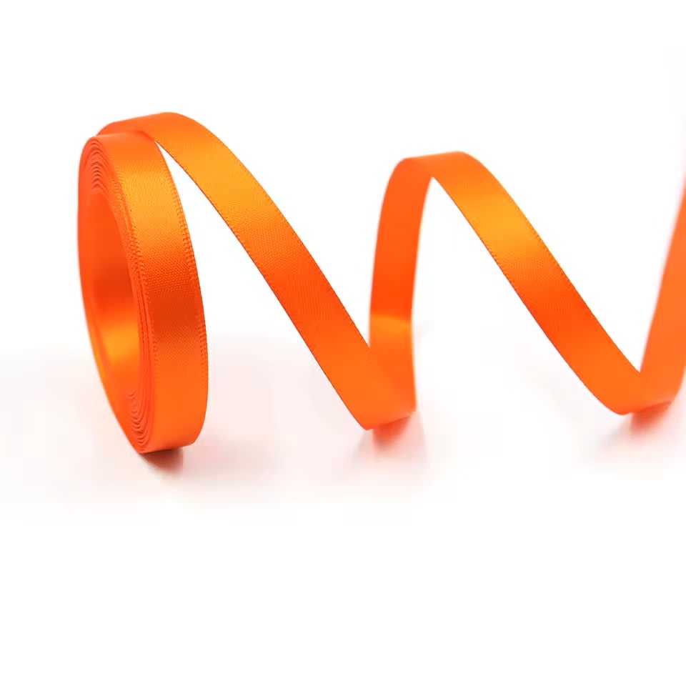 Cinta de Tela para Lazo Liso Naranjo 5 Metros 0