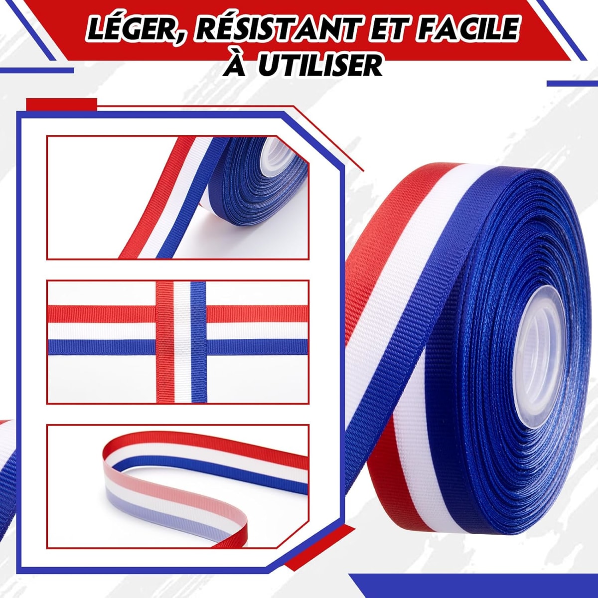 Cinta Tela Lazo Tricolor 2,5 cm. x 1,5 mts.6