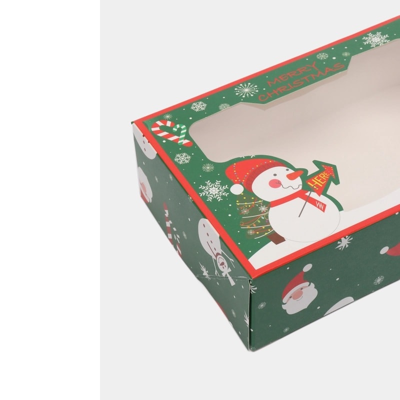 Set Cajas Navidad N°2 Muñeco de Nieve Verde 4 Unidades3