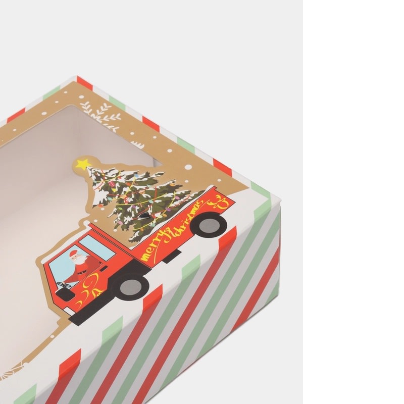 Set Cajas Navidad N°3 Camión de Santa Rayas 4 Unidades5