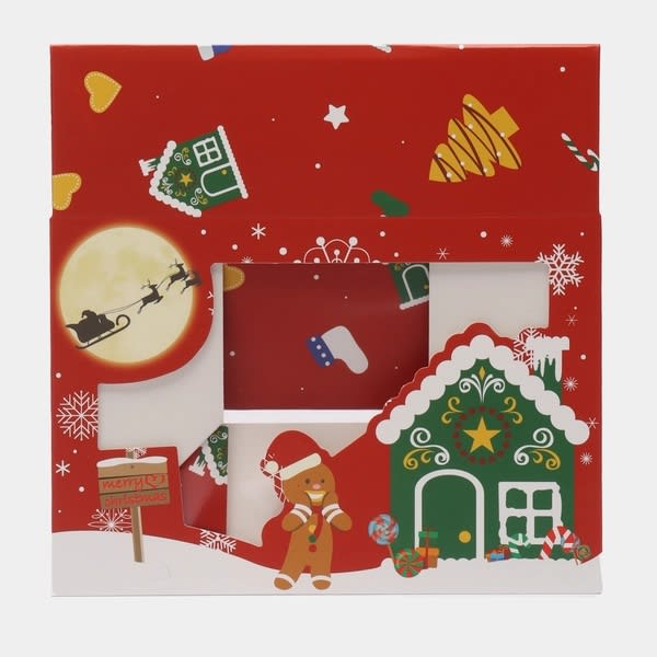 Set Cajas Navidad N°4 Hombre Jengibre Rojo 4 Unidades7
