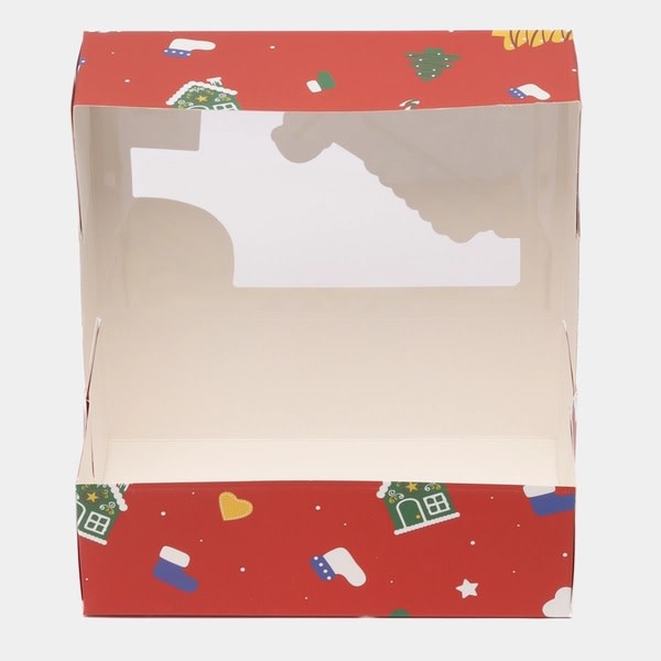 Set Cajas Navidad N°4 Hombre Jengibre Rojo 4 Unidades4