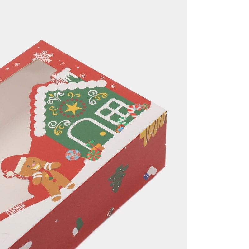 Set Cajas Navidad N°4 Hombre Jengibre Rojo 4 Unidades5