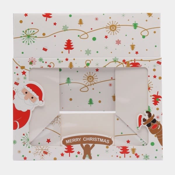 Set Cajas Navidad N°1 Santa y Reno Blanco 4 Unidades5