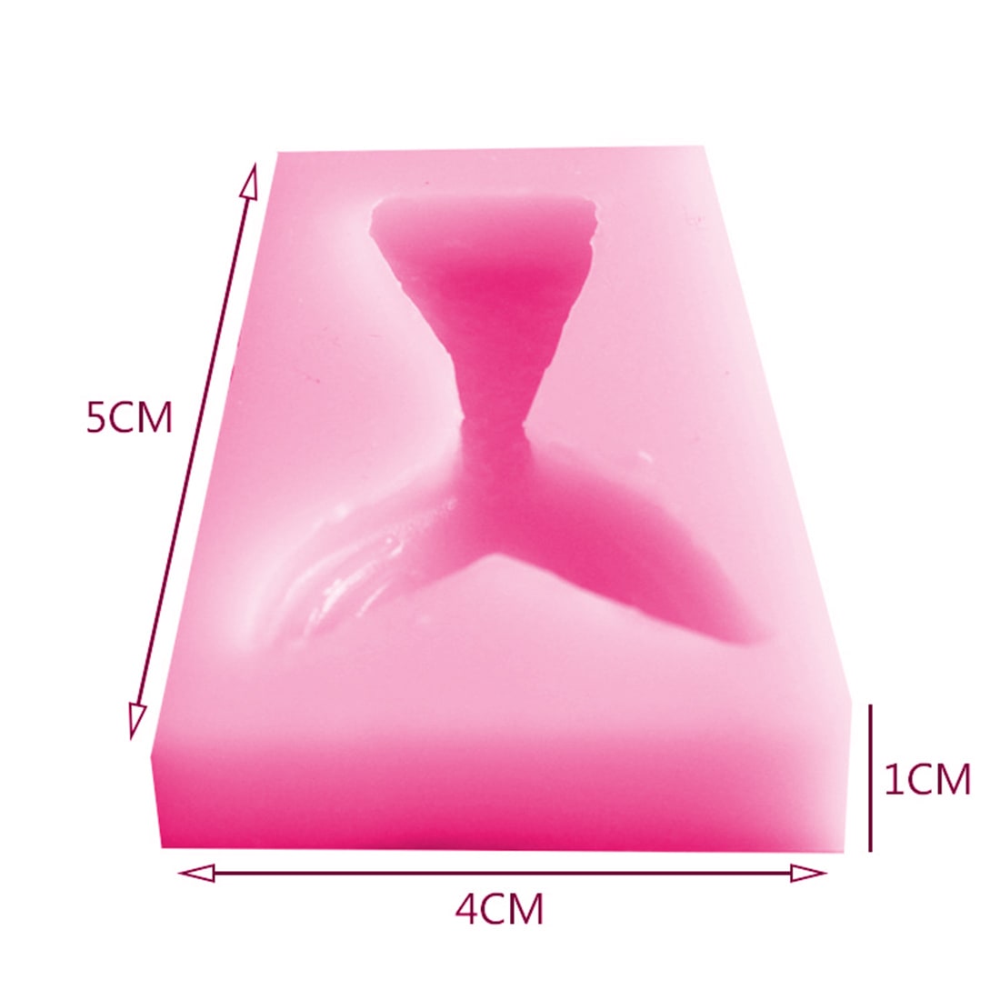 Molde Fondant Colita Sirena Silicona2