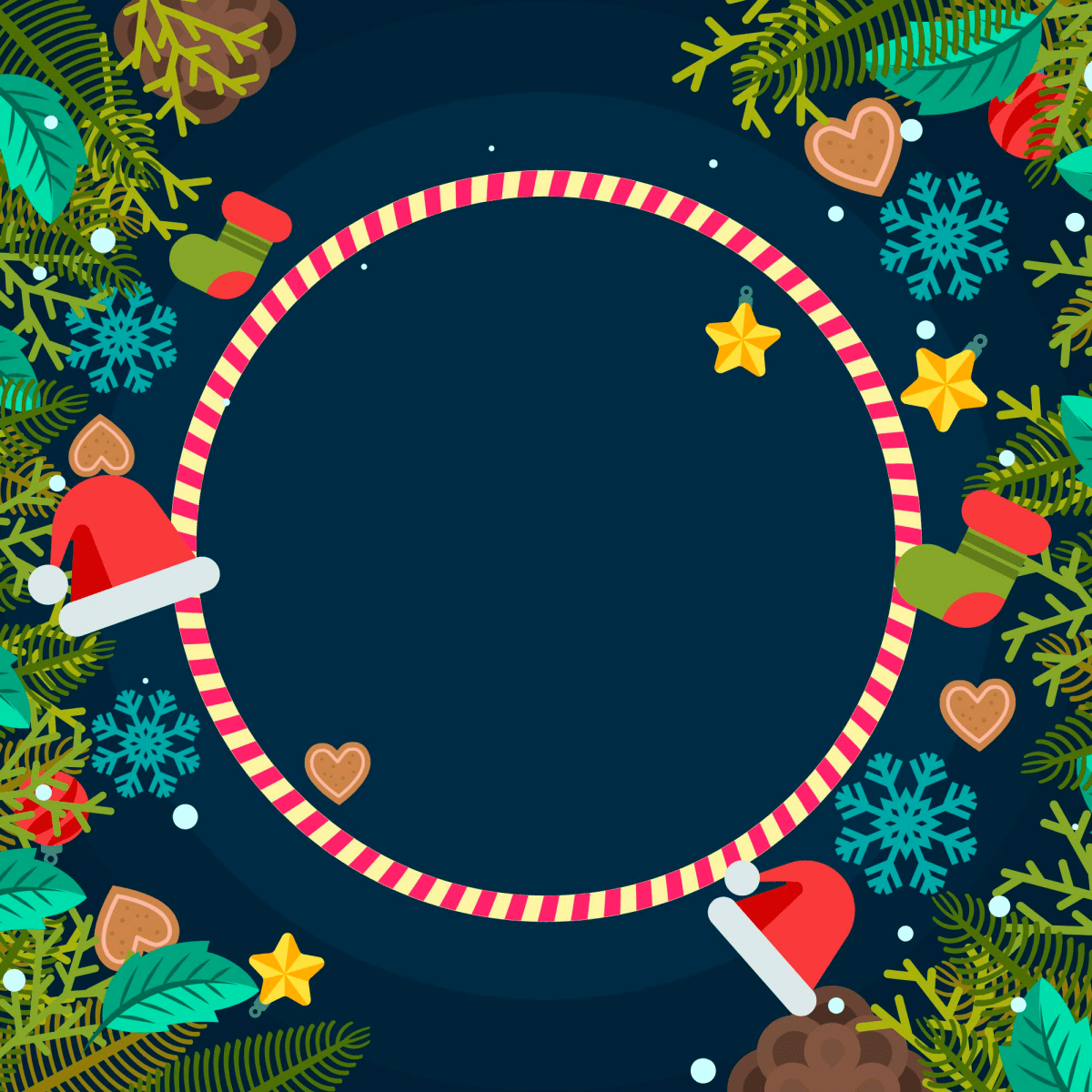 Cookie Card 10x10 cm. Navidad N°1 - 10 Unidades2