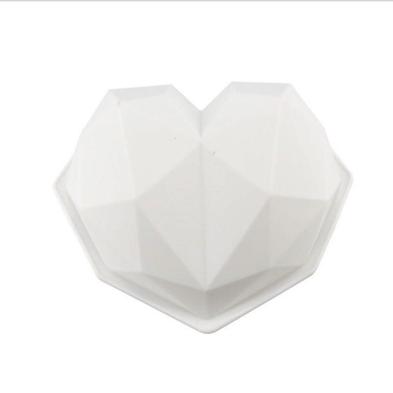 Molde Silicona Corazón Diamante Grande1
